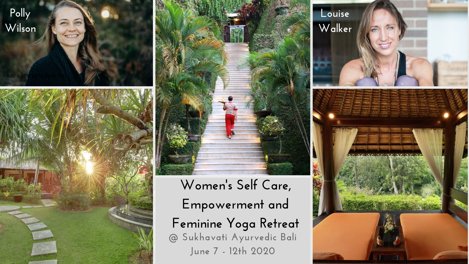 Bali Feminine Yoga & Self Development Retreat- Jun 7-12th 2020 - Shared Occupancy, 1 Bed Private Pool Villa